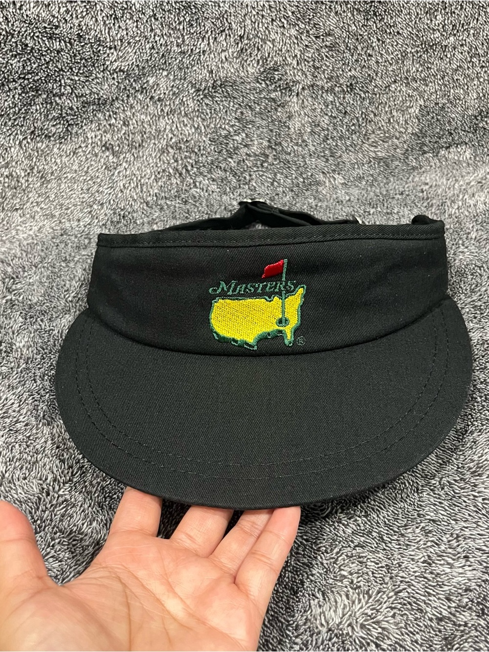 VTG Masters Tournament Golf Visor Black American Needle Hat Union Made USA